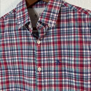 Original Penguin Red and Blue Plaid Shirt